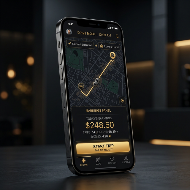 Driver App Mockup